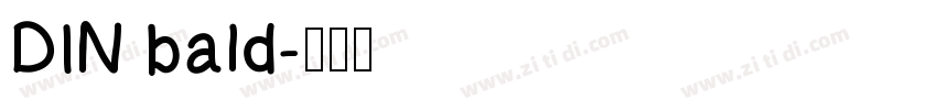 DIN bald字体转换